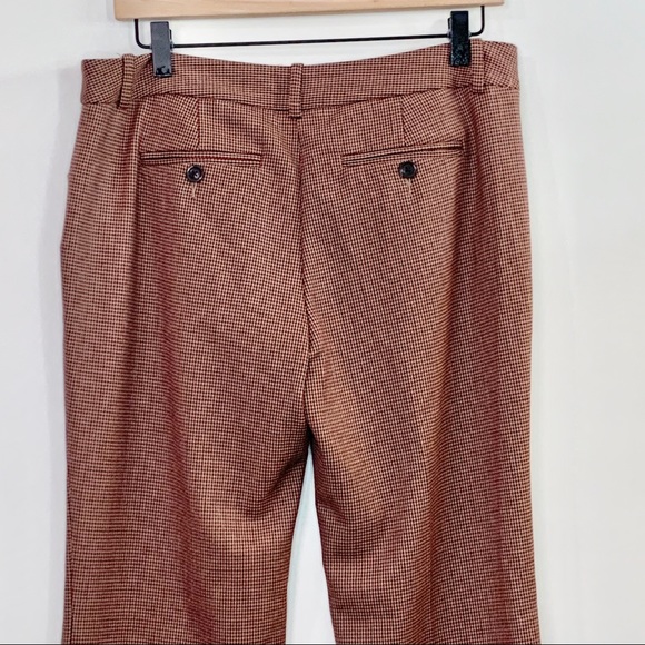 🌸ROZ & ALI Brown & Red Houndstooth Dress Pants 6 - Picture 9 of 13